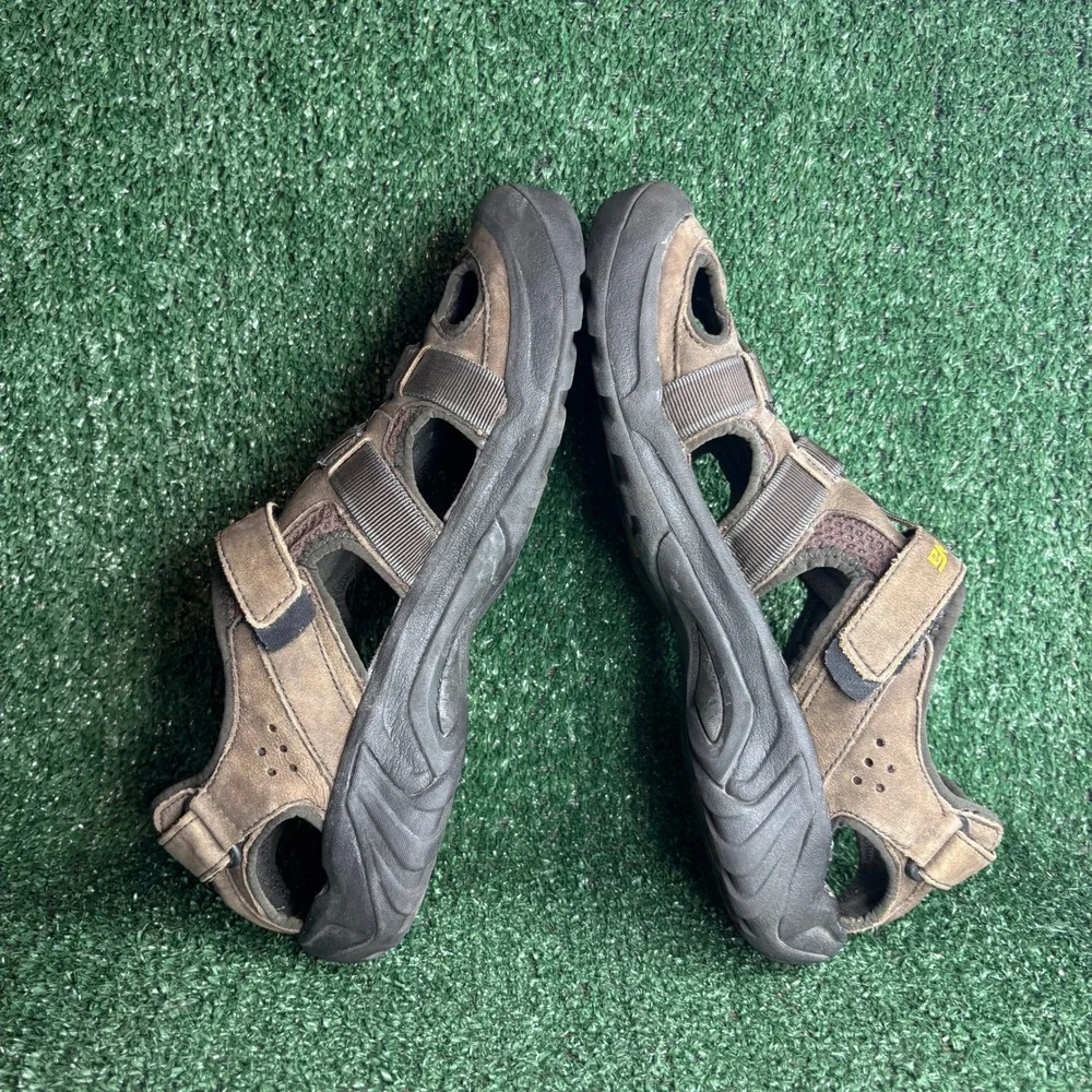 Teva Omnium Closed Toe Leather Hiking Trail Sport Sandals Gorpcore Brown Mens 11